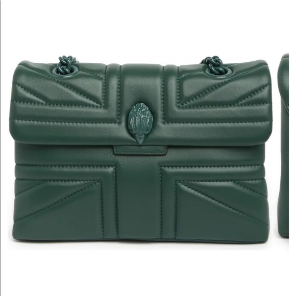 Kurt Geiger Handbags - NWT Kurt Geiger London Leather Kensington Union Jack bag dark green bag